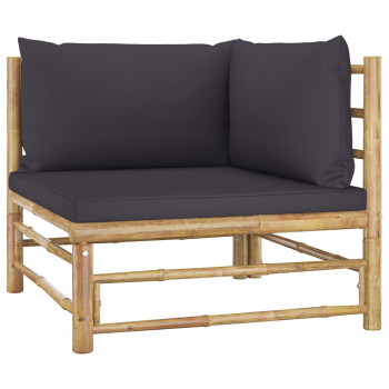 6-teiliges Bambus-Gartensofa-Set