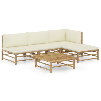 6-teiliges Bambus-Gartensofa-Set