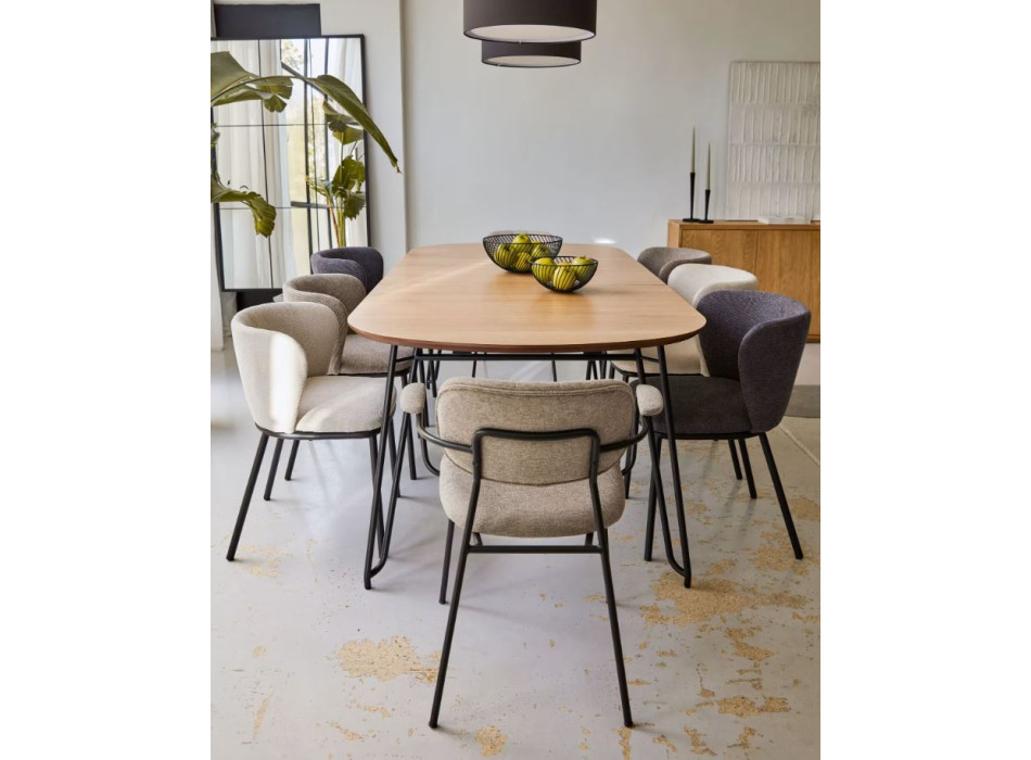 Novac Ausziehtisch-Set Ø 120 + Ciselia Stühle