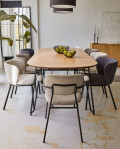 Novac Ausziehtisch-Set Ø 120 + Ciselia Stühle