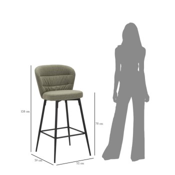 LAUSANNA GRÜNE BARHOCKER-SET (2er-Pack)