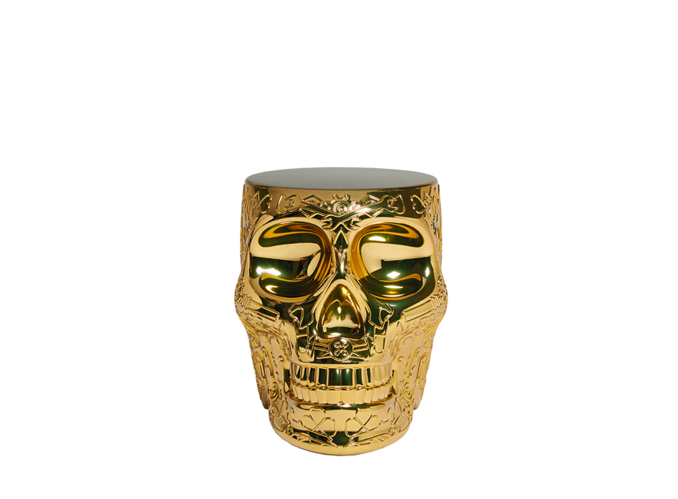 MEXIKO HOCKER UND TISCH MIT METALL-FINISH 70003 QEEBOO