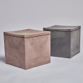 SERRALUNGA MOLESKIN CUBE LOUNGE-HOCKER 