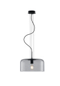 SUSPENSION GIBUS SMOKE 1XE27 35X35X150CM