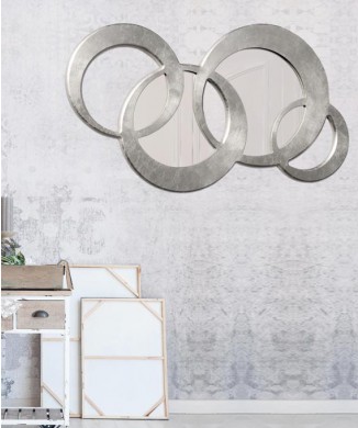 SPIEGELKREISE SILBER MITTEL P4636 PINTDECOR