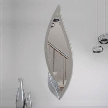 PETAL MIRROR TUBEWRAU GRAU SILBER P4254 PINTDECOR