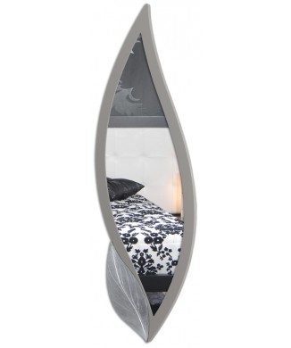 PETAL MIRROR TUBEWRAU GRAU SILBER P4254 PINTDECOR