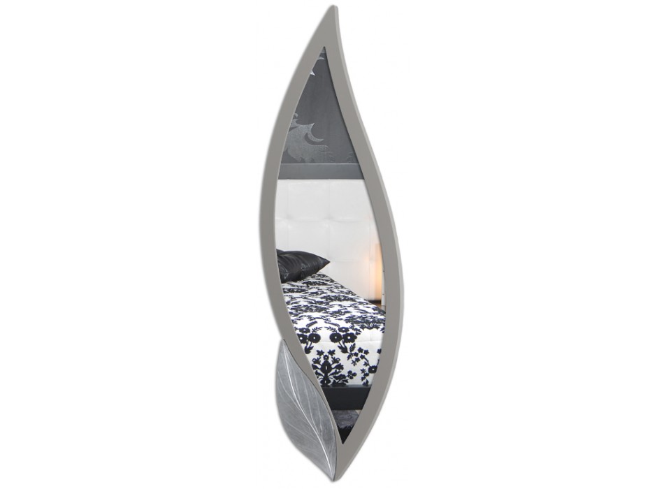 PETAL MIRROR TUBEWRAU GRAU SILBER P4254 PINTDECOR