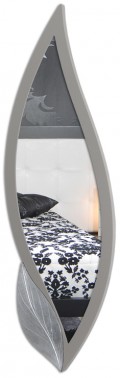 PETAL MIRROR TUBEWRAU GRAU SILBER P4254 PINTDECOR