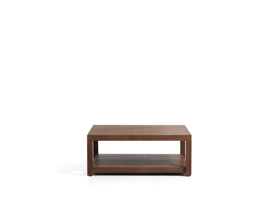 Norani Beistelltisch aus Massivholz und Akazienfurnier, 90 x 90 cm