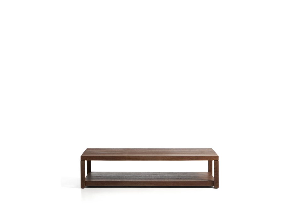 Norani Couchtisch aus Massivholz und Akazienfurnier, 150 x 70 cm