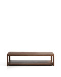 Norani Couchtisch aus Massivholz und Akazienfurnier, 150 x 70 cm