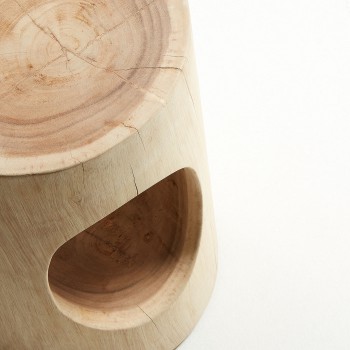Halker Couchtisch aus massivem Mungoholz Ø 30 cm