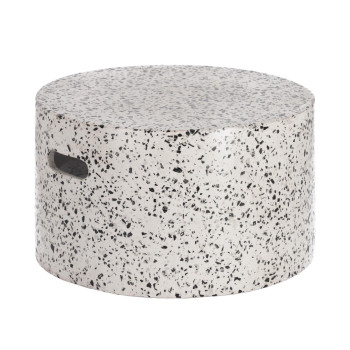 Jenell Couchtisch aus weißem Terrazzo, Ø 52 cm