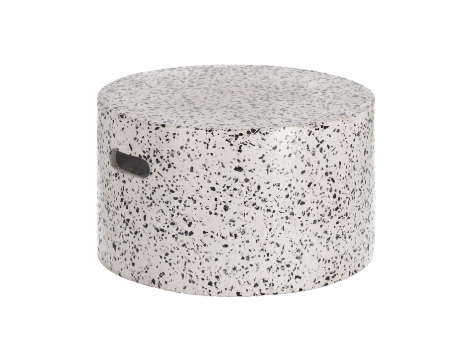 Jenell Couchtisch aus weißem Terrazzo, Ø 52 cm