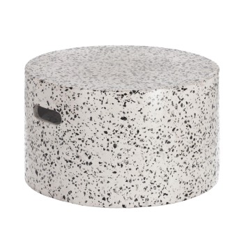 Jenell Couchtisch aus weißem Terrazzo, Ø 52 cm