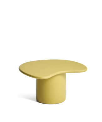 Couchtisch Macarella aus senffarbenem Beton, 83 x 77 cm
