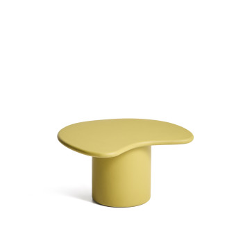 Couchtisch Macarella aus senffarbenem Beton, 83 x 77 cm