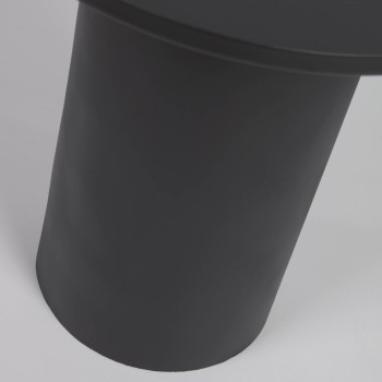 Fleska runder Couchtisch aus schwarzem Metall Ø 45 cm