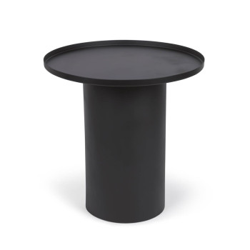 Fleska runder Couchtisch aus schwarzem Metall Ø 45 cm