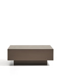 Rustella-Couchtisch aus braunem Beton, 80 x 60 cm