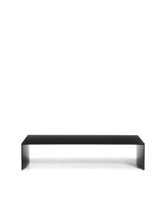 Litto Couchtisch, schwarz lackierte MDF-Platte, 140 x 70 cm