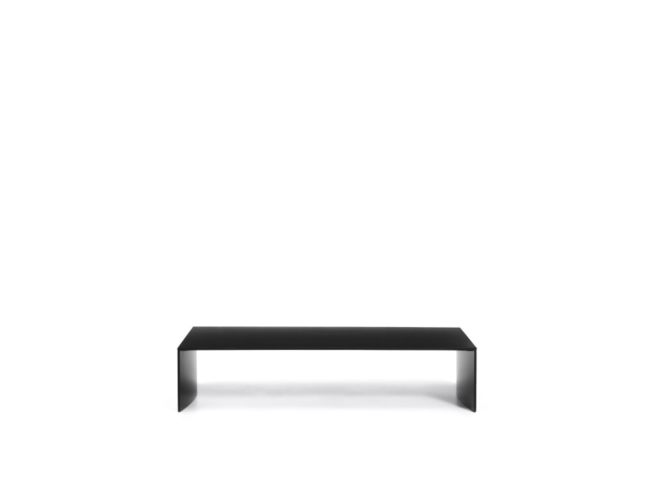 Litto Couchtisch, schwarz lackierte MDF-Platte, 140 x 70 cm