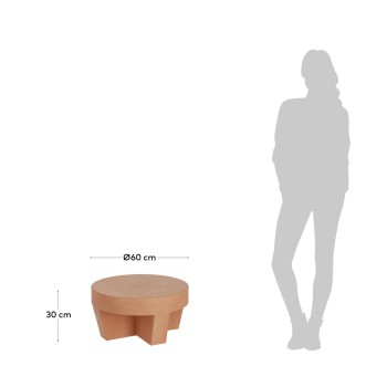 Vilena Terrakotta-Couchtisch Ø 60 cm