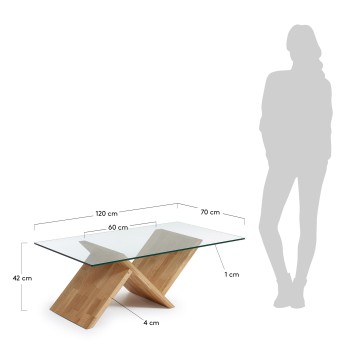 Waley Couchtisch 120 x 70 cm transparent