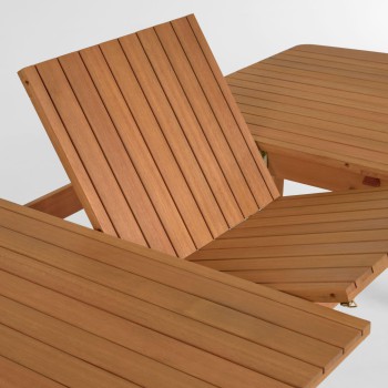 Hanzel ausziehbarer Gartentisch aus massivem Eukalyptusholz, 183 (240) x 100 cm, FSC 100 %