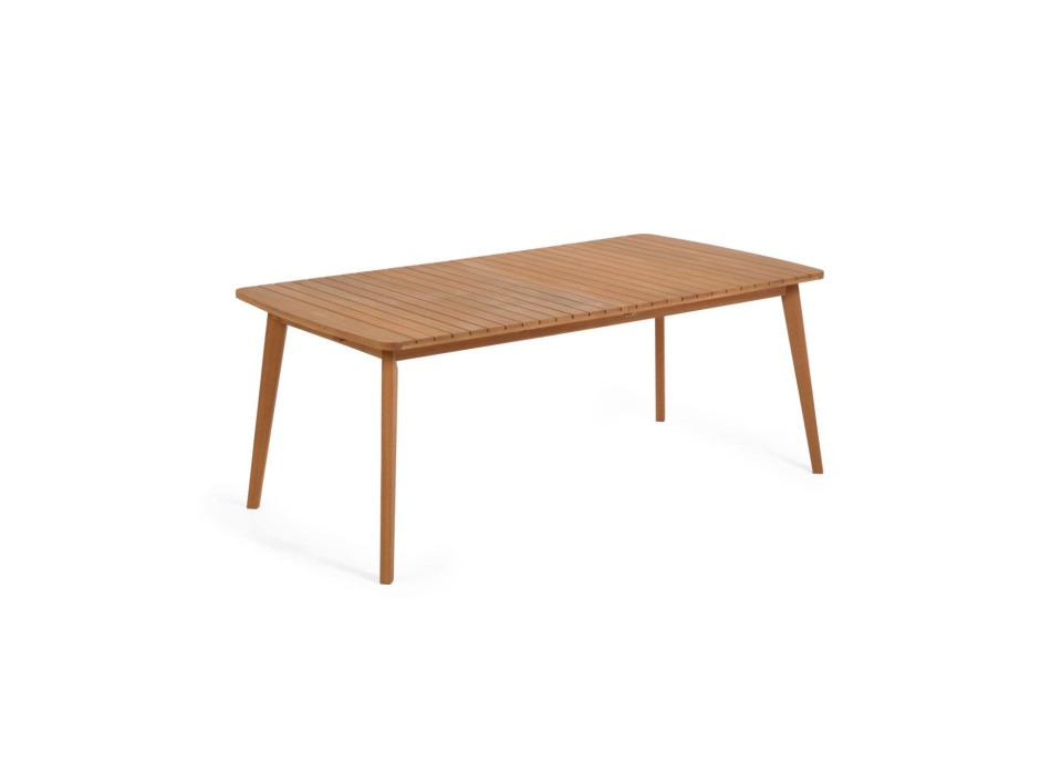 Hanzel ausziehbarer Gartentisch aus massivem Eukalyptusholz, 183 (240) x 100 cm, FSC 100 %