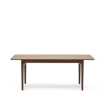 Ausziehbarer Tisch Elan aus Walnussfurnier und Massivholz, 200 (260) x 100 cm, FSC Mix-zertifiziert