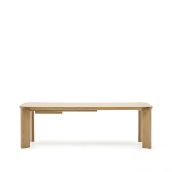 Jondal Ausziehtisch aus Massivholz und Eichenfurnier FSC 100% 240 (32