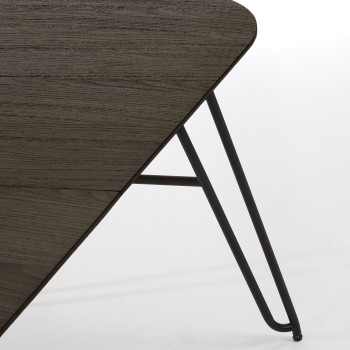 Ausziehtisch Milian 140 (220) x 90 cm (220) x 90 cm, schwarzes Metallbein