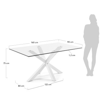 Argo-Tisch aus Glas und Stahlbeinen mit transparentem Bronzefinish
