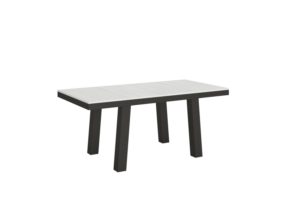 Bridge Evolution Tisch – Ausziehtisch 90 x 180/284 cm, Bridge Evolution Gestell aus weißer Esche und Anthrazit