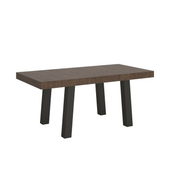 Bridge Tisch – Ausziehtisch 90 x 180/284 cm, Gestell: Bridge, Weiß-Esche, Anthrazit