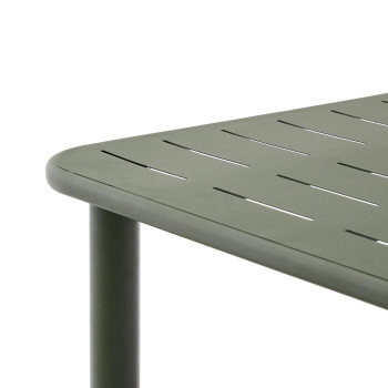 Brai-Gartentisch aus dunkelgrau verzinktem Stahl, 180 x 90 cm