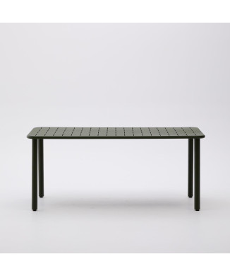 Brai-Gartentisch aus dunkelgrau verzinktem Stahl, 180 x 90 cm