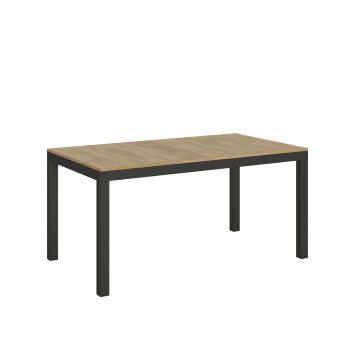 Ausziehtisch Everyday Evolution, anthrazitfarbene Beine und Gestell, D.90 - Ausziehtisch 90x160/420 cm, Everyday Evolution Weiße Esche mit anthrazitfarbenen Beinen und Gestell