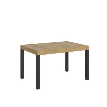 Ausziehtisch Everyday, weiß Esche, mit anthrazitfarbenen Beinen, D.80 - Ausziehtisch 80x140/224 cm, Everyday, weiß Esche, mit anthrazitfarbenen Beinen