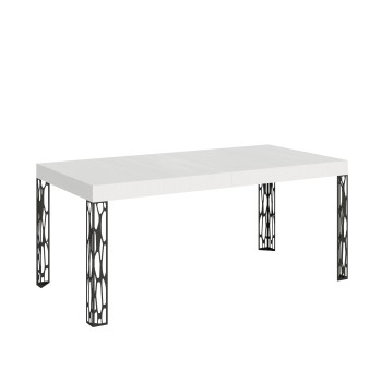 Ghibli Tisch – Ausziehtisch 90 x 180/284 cm, Ghibli Weiß-Esche Anthrazit-Gestell