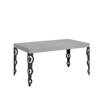 Karamay Tisch D.80 – Ausziehtisch 160/244 x 80 cm, Karamay Weißesche mit anthrazitfarbenen Beinen
