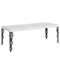 Karamay Premium Ausziehtisch 90x200/304 cm mit anthrazitfarbenem Gestell