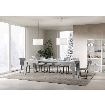 Naxy Tisch D.90 – Ausziehtisch 200/460 x 90 cm, Naxy Esche weiß