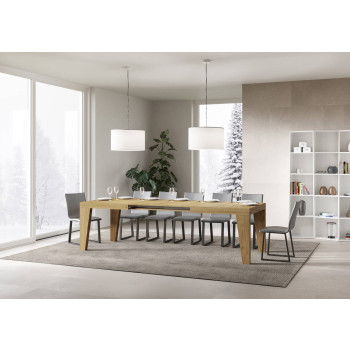 Naxy Tisch D.90 – Ausziehtisch 200/460 x 90 cm, Naxy Esche weiß
