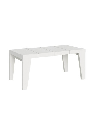 Naxy Premium Tisch D.90 – Ausziehtisch 140/244 x 90 cm, Naxy Premium Esche weiß