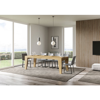Naxy Premium Tisch D.90 – Ausziehtisch 140/400 x 90 cm, Naxy Premium Esche weiß