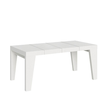 Naxy Premium Tisch D.90 – Ausziehtisch 140/400 x 90 cm, Naxy Premium Esche weiß