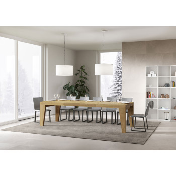 Naxy Premium Tisch D.90 – Ausziehtisch 200/304 x 90 cm, Naxy Premium Esche weiß